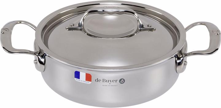Actual product image de Buyer Affinity frying pot low with lid 20 cm (20 cm, Pot, Stainless steel, Aluminium)