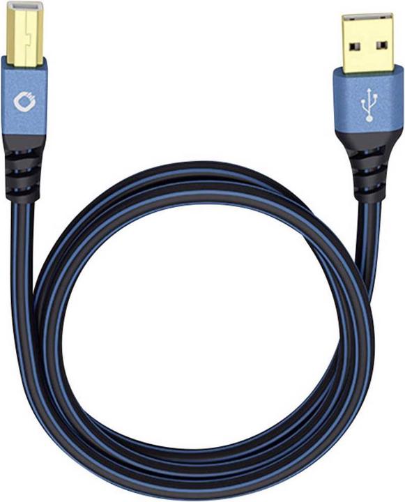 Produktbild Oehlbach USB 2.0 Anschlusskabel A/B "USB Plus B" 5.00 m (5 m, USB 2.0, 2.50 W)