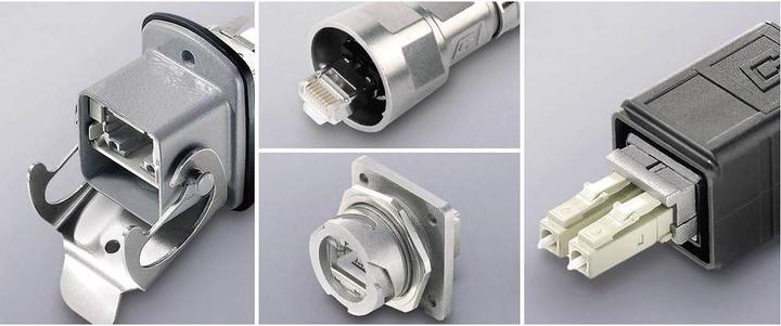 Produktbild Telegärtner RJ45 Steckverbinder STX V1 Flanschset Variante 1 (Netzwerk Kupplung)