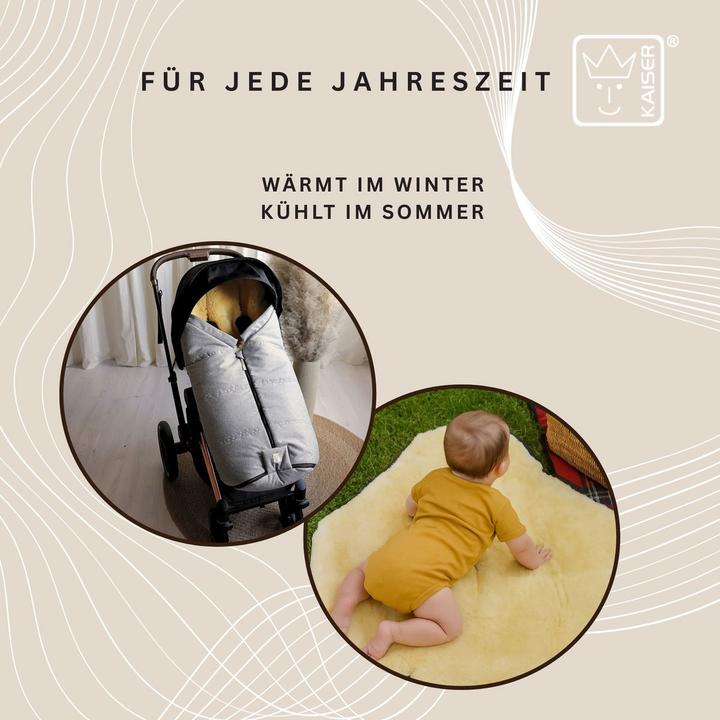 Image du produit Kaiser Baby Kaiser Lammfell Fusssack Iglu 2.0, light grey melange