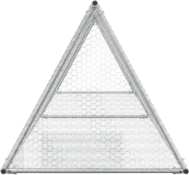 Produktbild vidaXL Klatka dla królików, srebrna, 400x105x91 cm, stal galwanizowana