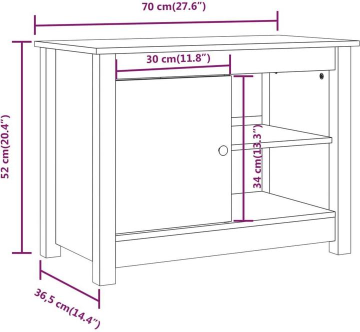 Image du produit vidaXL TV-Schrank (70 x 36.50 x 52 cm)
