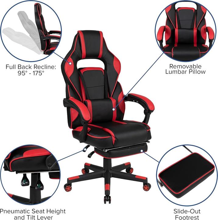 Immagine prodotto Flash Furniture Sedia da Gaming Reclinabile
