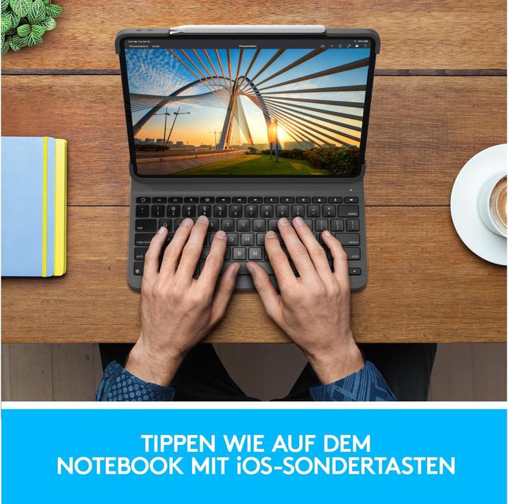 Actual product image Logitech Slim Folio Pro (CH, iPad Pro 11 2022 (4th Gen), iPad Pro 11 2021 (3rd Gen), iPad Pro 11 2018 (1. Gen), iPad Pro 11 2020 (2. Gen))