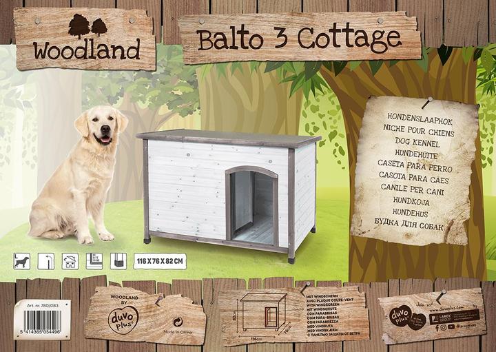 Productafbeelding EBI Duvo+ Woodland Hondenhuis Balto 1 Cottage (Hondenkennel)