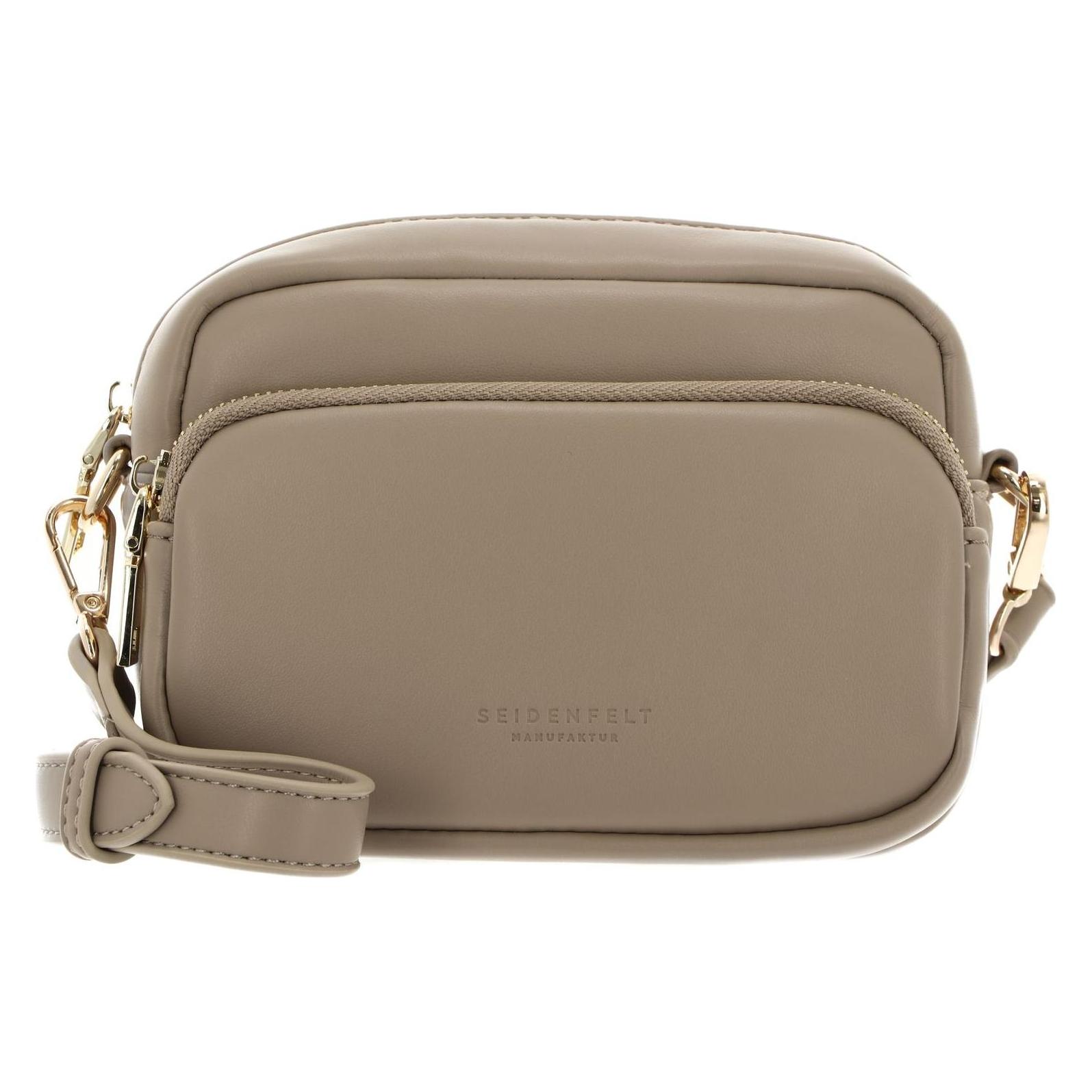 Seidenfelt, Damen, Handtasche, Kaavi Puffy Crossbag, Gold, Braun