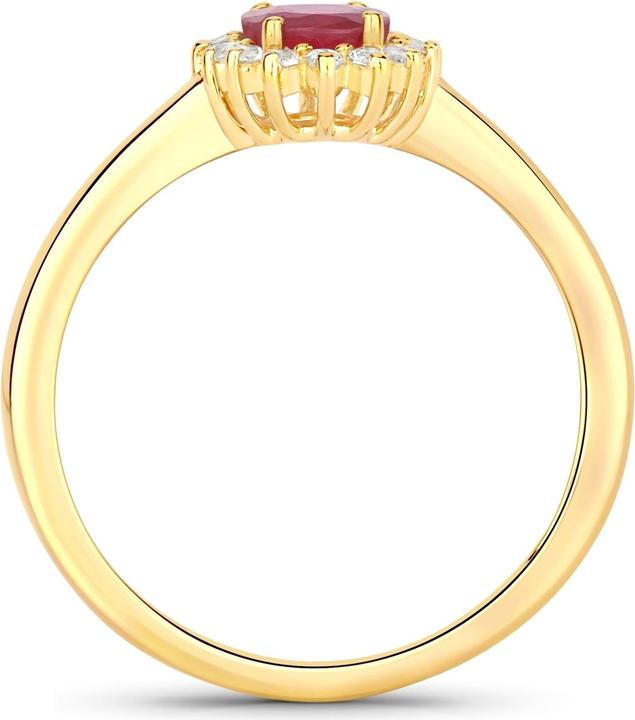 Immagine prodotto Rafaela Donata Ring Sterling Silber gelbvergoldet Rubin Topas weiss - 32922 (50, 925 Argento)