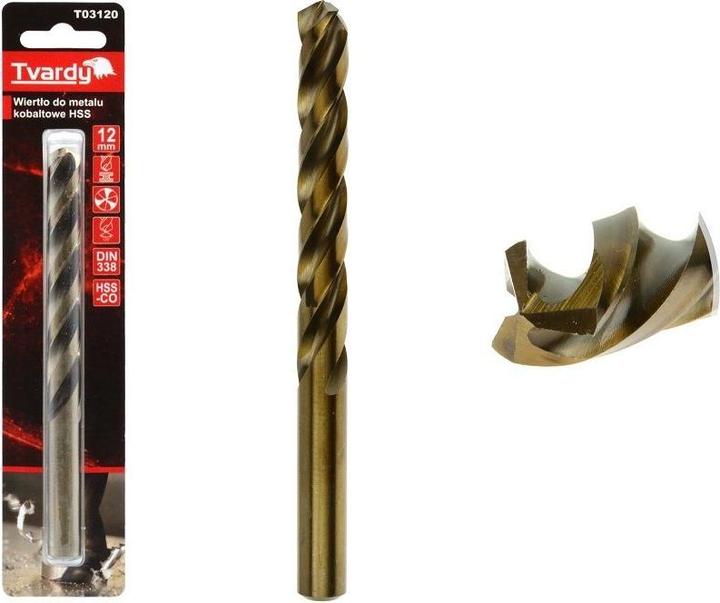 Actual product image Tvardy HSS M35 12 mm cobalt metal drill bit (12 millimetres)
