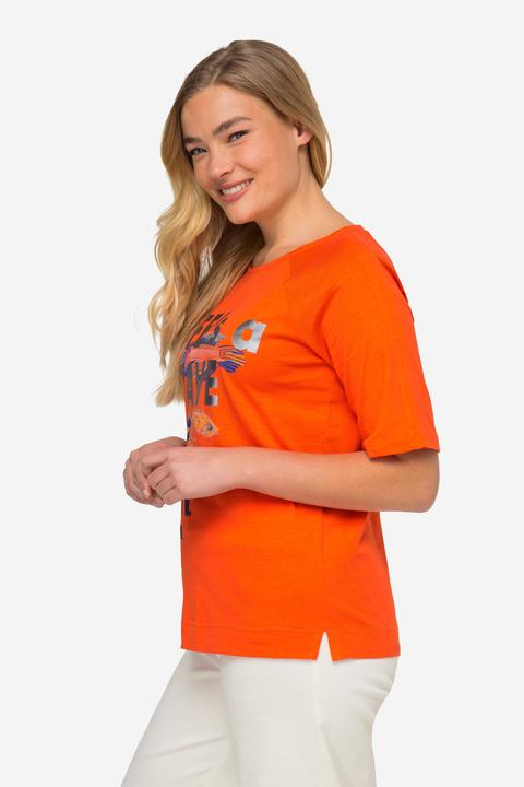 Produktbild Laurasøn T-Shirt, Schrift-Print, Halbarm mit Raffung, OEKO-TEX MIG (L)