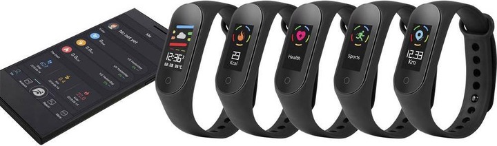 Actual product image Technaxx TX-HR6 2.44 cm (0.96" ) Activity Tracker Bracelet Black IP67 (18.90 mm)