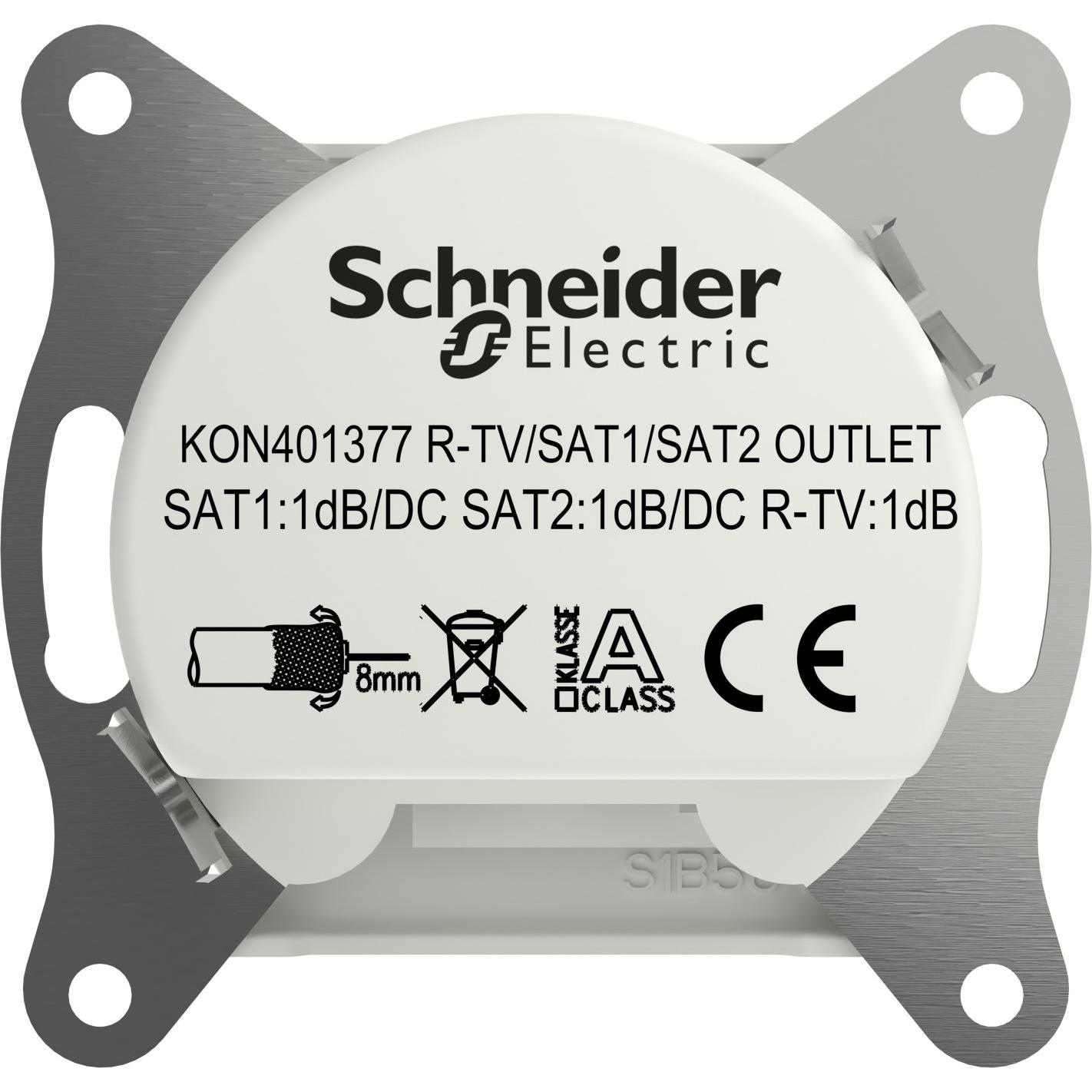 Thumbnail - Schneider Electric, Steckdose, TV-SAT-SAT-Enddose Asfora Weiss (RAL 9003) EPH3670121D