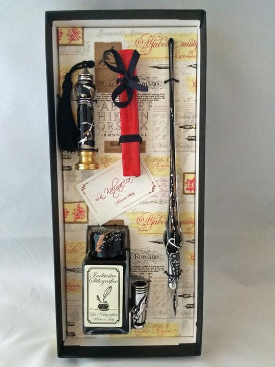 Actual product image Prona Calligraphy set glass pen ink sigellacquer