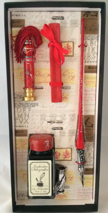 Actual product image Prona Calligraphy set glass pen ink sigellacquer
