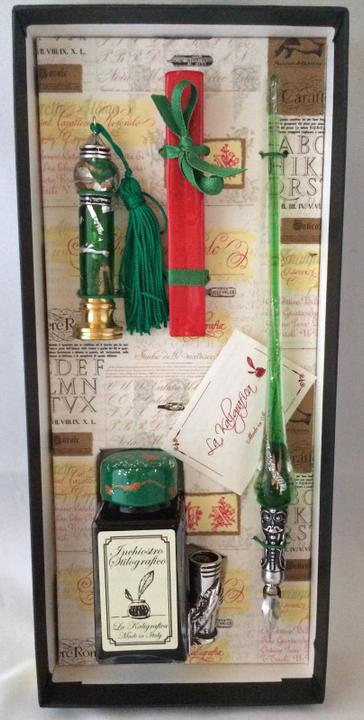 Actual product image Prona Calligraphy set glass pen ink sigellacquer