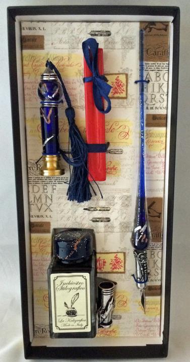 Actual product image Prona Calligraphy set glass pen ink sigellacquer