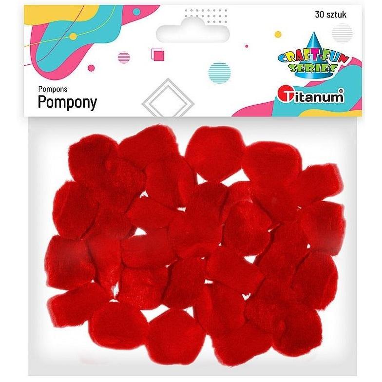 Titanum Acryl-Pompons 25mm rot 30 Stk.