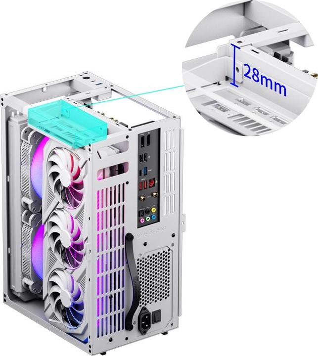 Actual product image Jonsbo VR3 Mini-ITX PCI-E 4.0 - white (ITX)