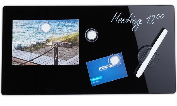 Actual product image Relaxdays Magnetic Dry Erase Board (Magnet board, 40 x 0.4 x 20 cm)
