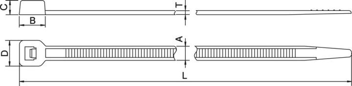 Actual product image HellermannTyton Hellermann Tyton T18R Cable Tie Polyamide White 100 Piece(s) (Plastic cable ties, 102 mm, 100 pcs.)