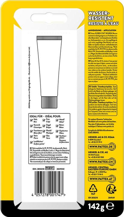 Actual product image Pattex Gluing instead of drilling