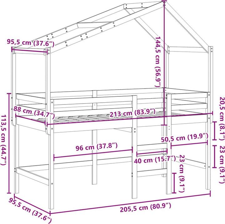 Produktbild vidaXL Timandra (90 x 200 cm)