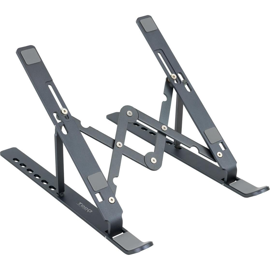 Tooq Technology Soporte Elevador Aluminio Plegable Portatiles Gris, Supporto per notebook, Grigio