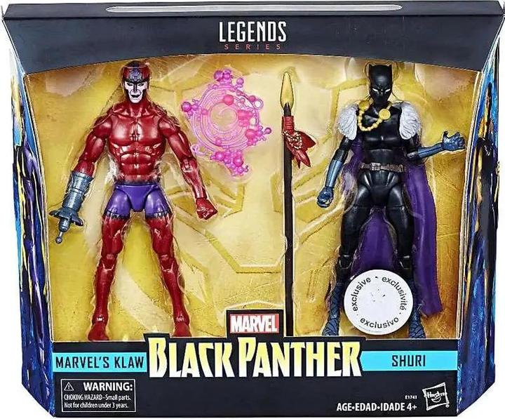 Immagine prodotto Hasbro Black Panther Marvel Legends Shuri e Klaw, figure d'azione da 6 pollici - Esclusiva Toys R Us