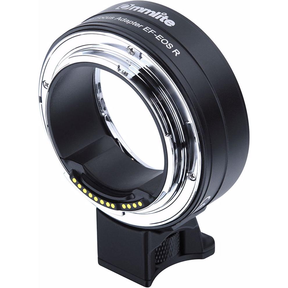 Commlite Adapter Canon EF/EF's zu EOS R (Umkehrring, Canon RF, Canon R), Objektivkonverter, Schwarz, Silber