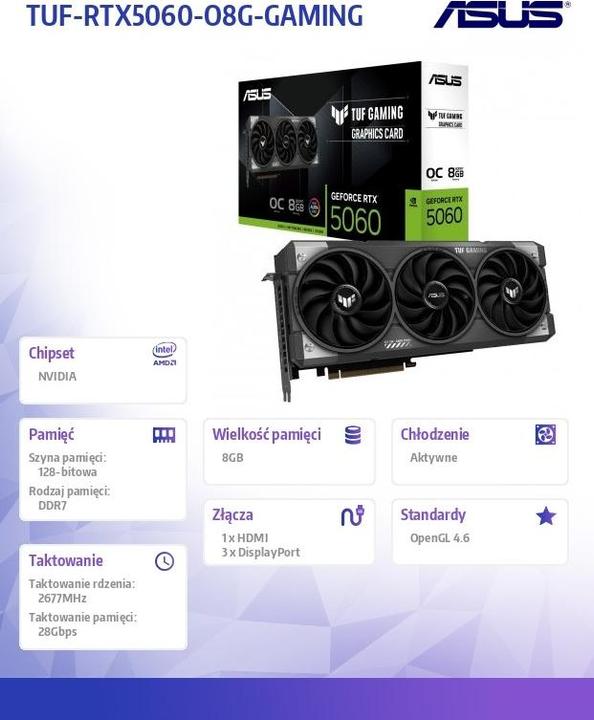 Actual product image ASUS TUF Gaming GeForce RTX 5060 OC (8 GB)