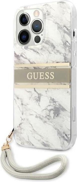 Productafbeelding Guess Hard Cover Marmeren Streep met Riem (Apple iPhone 13 Pro Max)
