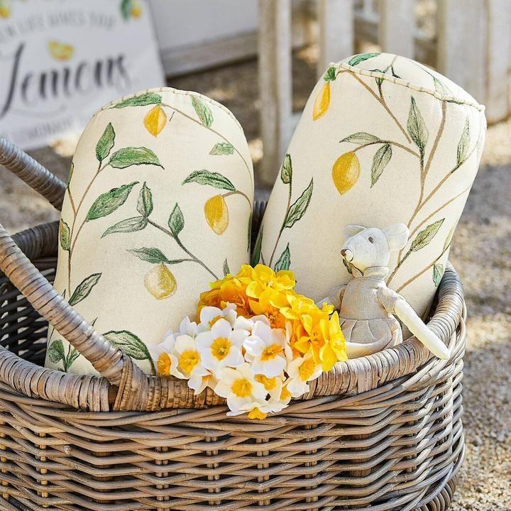 Image du produit Loberon Kissenrolle 2er Set Palerina creme/gelb (35 x 18 cm)