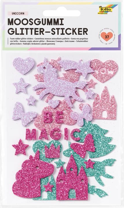 Produktbild Folia Moosgummi Glitter-Sticker