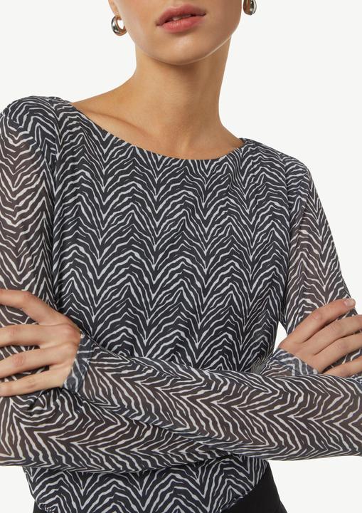 Produktbild Comma T-Shirt Mesh-Shirt mit seitlicher Raffung (44)