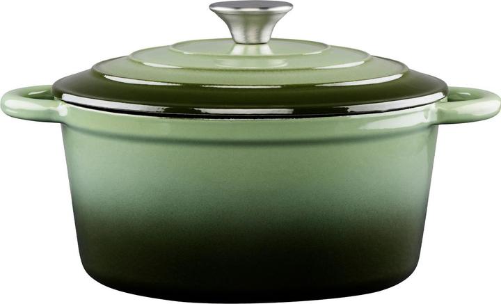Produktbild alpina Casserole enam cast iron Green (24 cm, Bräter + Schmortopf, Gusseisen)
