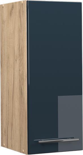 Blau, Dunkelblau hochglanz, Goldkraft Eiche