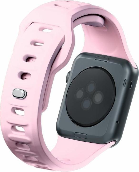 Actual product image 3MK Silicone Watch Strap różowy/powder pink dla Apple Watch 38/40/41mm (Silicone, Stainless steel)