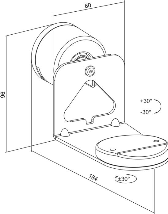 Actual product image LogiLink BP0207 (1 pcs., Wall installation, Rotatable)