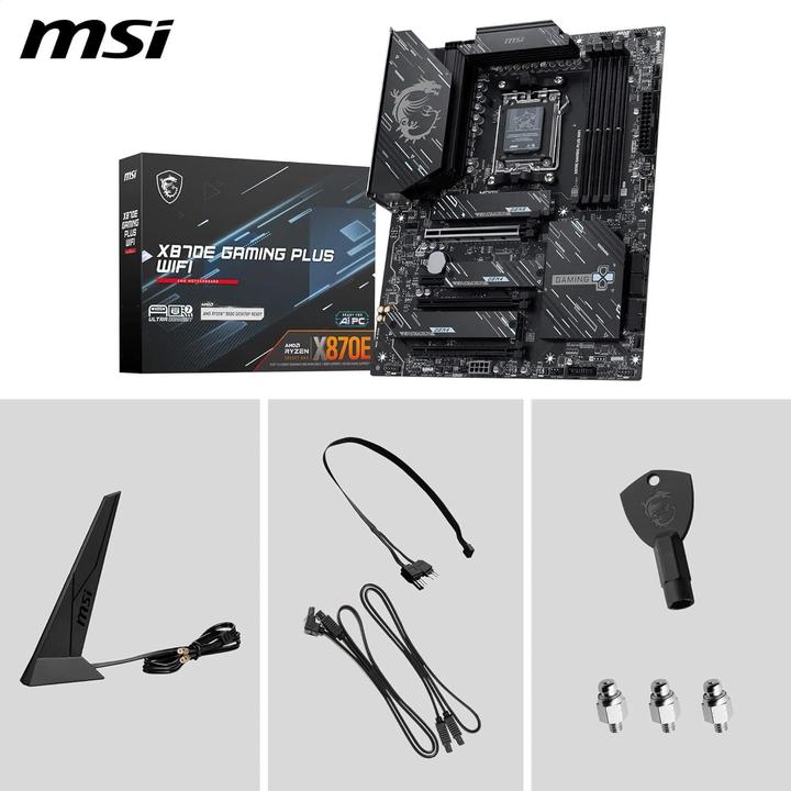 Image du produit MSI X870E GAMING PLUS WIFI (AM5, AMD X870E, ATX)