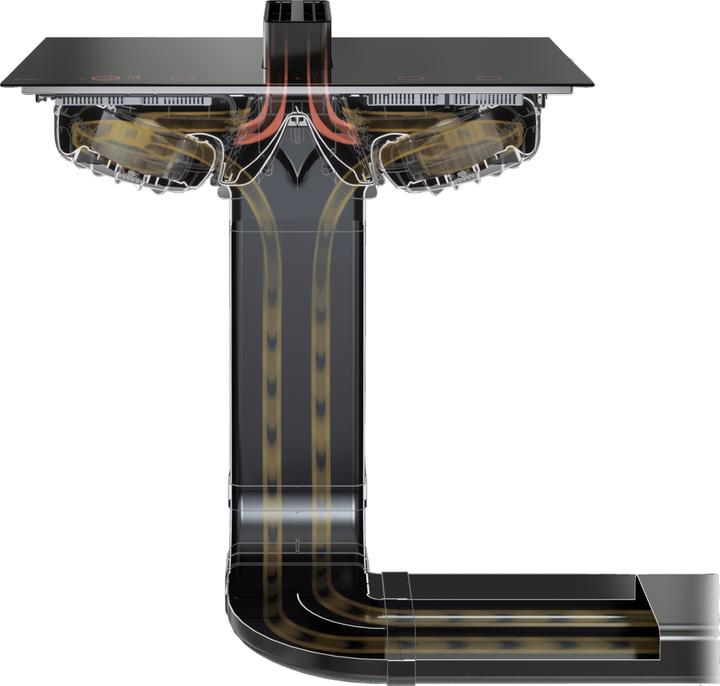 Produktbild Asko Induktionskochfeld 80 mit Dunstabzug, Celsius°Cooking HIHD 854GF Schwarz glänzend (83 cm, Elektrokochfeld)