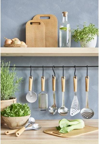 Actual product image Gastromax Spaghetti Spoon Bio 37cm, stainless steel/wood look