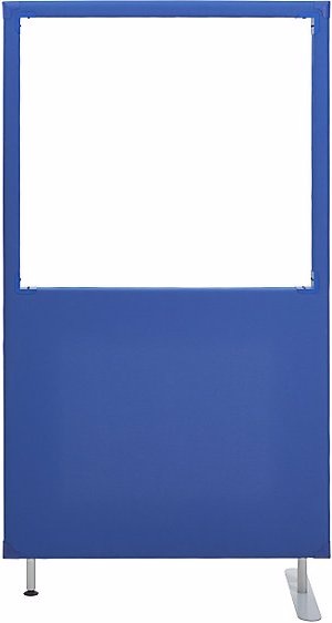 Produktbild eurokraft pro Schallschutz-Trennwand, Paneel mit Fenster, Höhe 1800 mm, Breite 1000 mm, blau (1000 x 1800 x 50 mm)