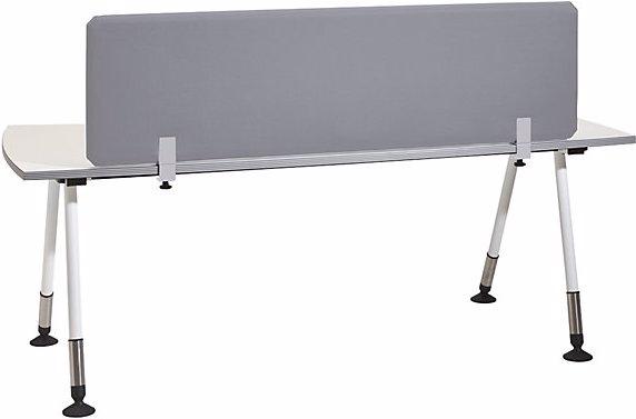 Produktbild eurokraft pro Akustik-Tischaufsatz-Paneel, Höhe 450 mm, Breite 1600 mm, grau