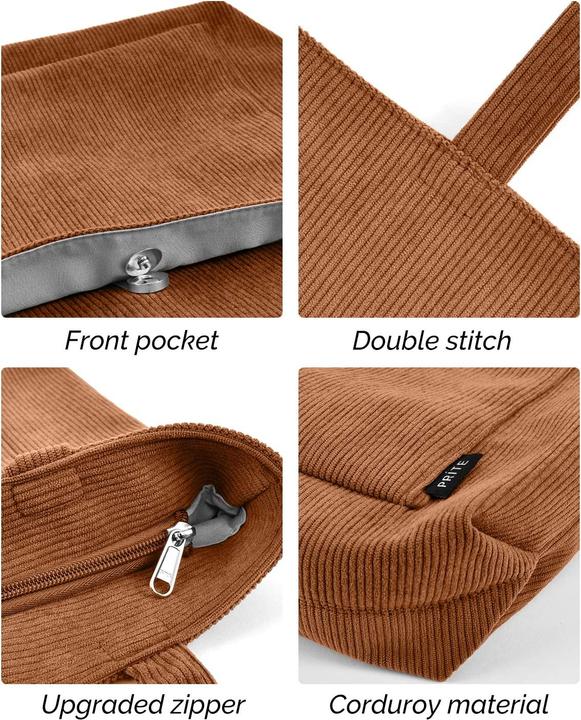 Produktbild Only-Bags.Store cord Tasche Umhängetasche mit Reissverschluss, Gross Shopper Tasche Tote Bag Handtasche