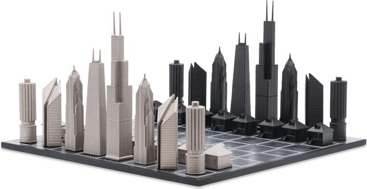 Image du produit Skyline Chess Edelstahl-Schachspiel Chicago Edition (with Map Board)