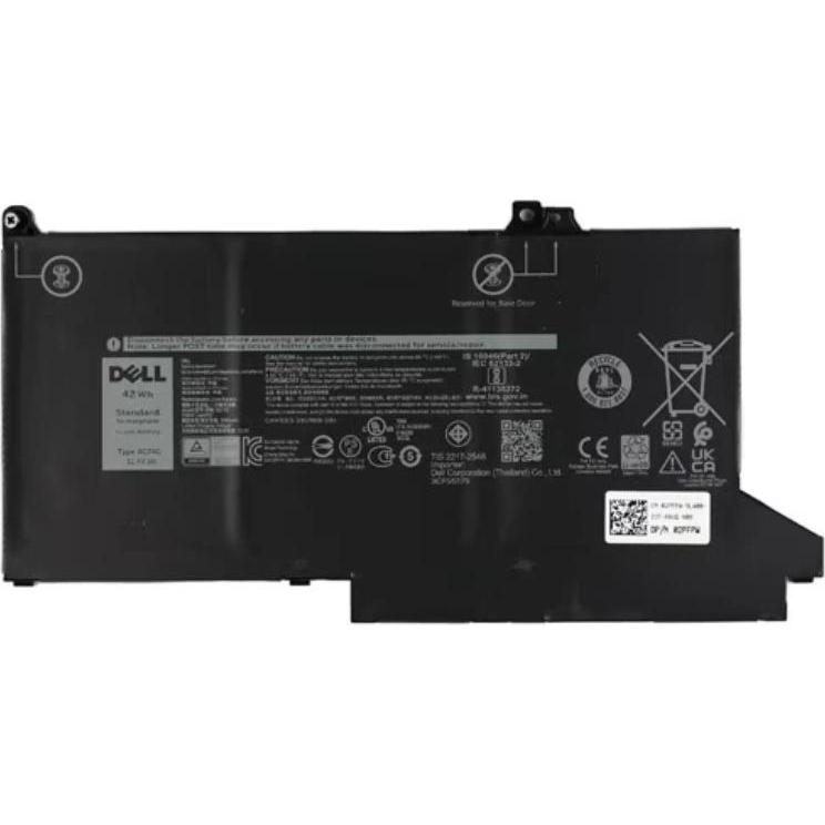 Dell Battery, 42WHR, 3 Cell (3 Zellen, 3684 mAh), Notebook Akku