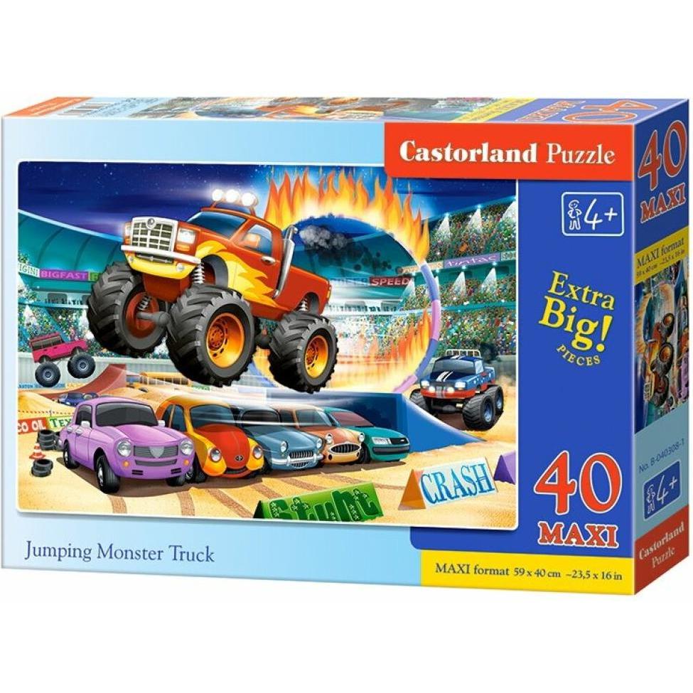 Castorland Jumping Monster Truck, Puzzle 40 Teile maxi (40 Teile)