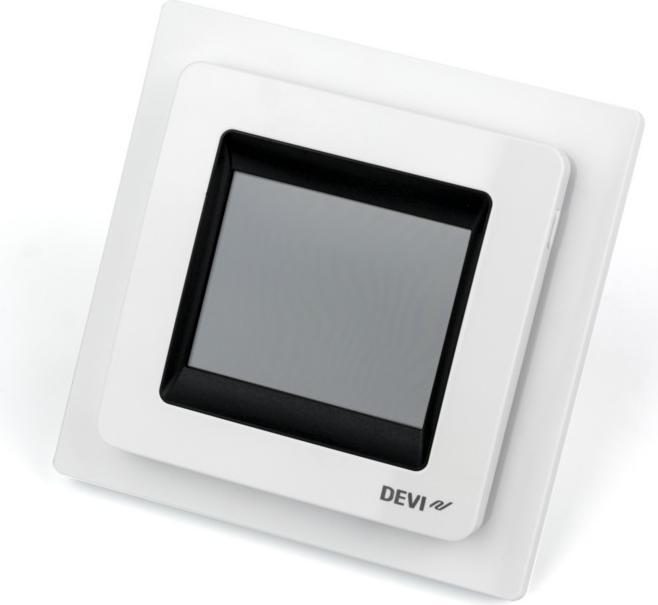 Devi DEVIreg Touch blanc polaire 140F1071 UP Horloge thermostat 16A, 230V avec cadre