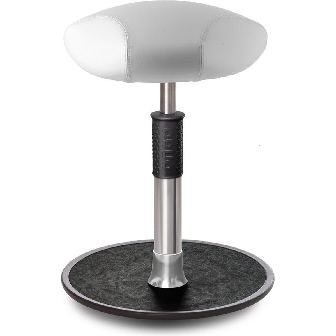 Ongo, Bürostuhl, Sitz- Stehhocker Free Regular Triangel skai Kunstleder Weiss chrom /schwarz