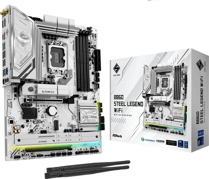 Image du produit AsRock B860 Steel Legend WiFi DDR5 Intel S retail (LGA 1851, Intel B860, ATX)