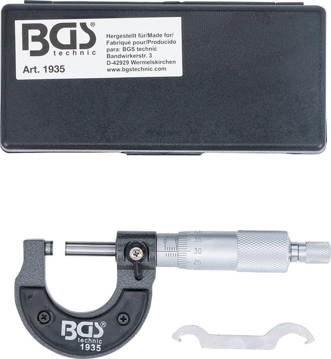 Immagine prodotto BGS Micrometro Precisione 0,01 mm 0 - 25 mm